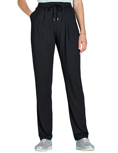 Jersey Pleat Front Trousers