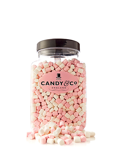 Pink and White Marshmallows Traditional Sweet Jar