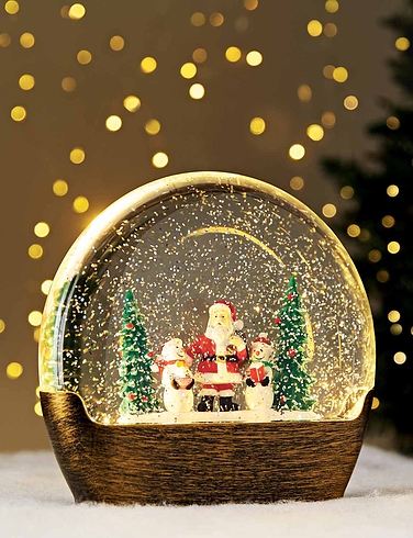 Light Up Dome With Snow and Figurines