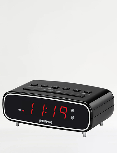 Compact Clear Time Radio Alarm Clock