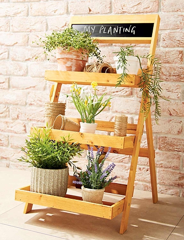 Wooden Planter Rack