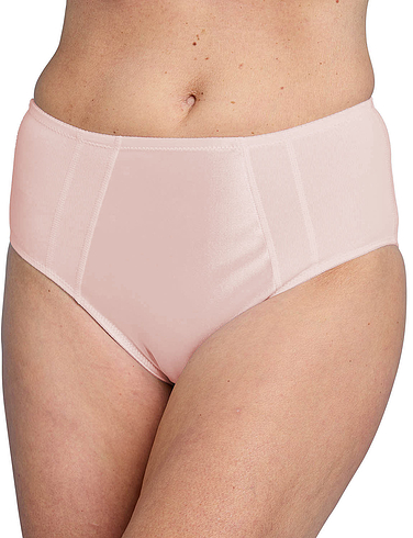  Ladies Cotton Airtex Cuff Leg Brief 3 Pack OS White