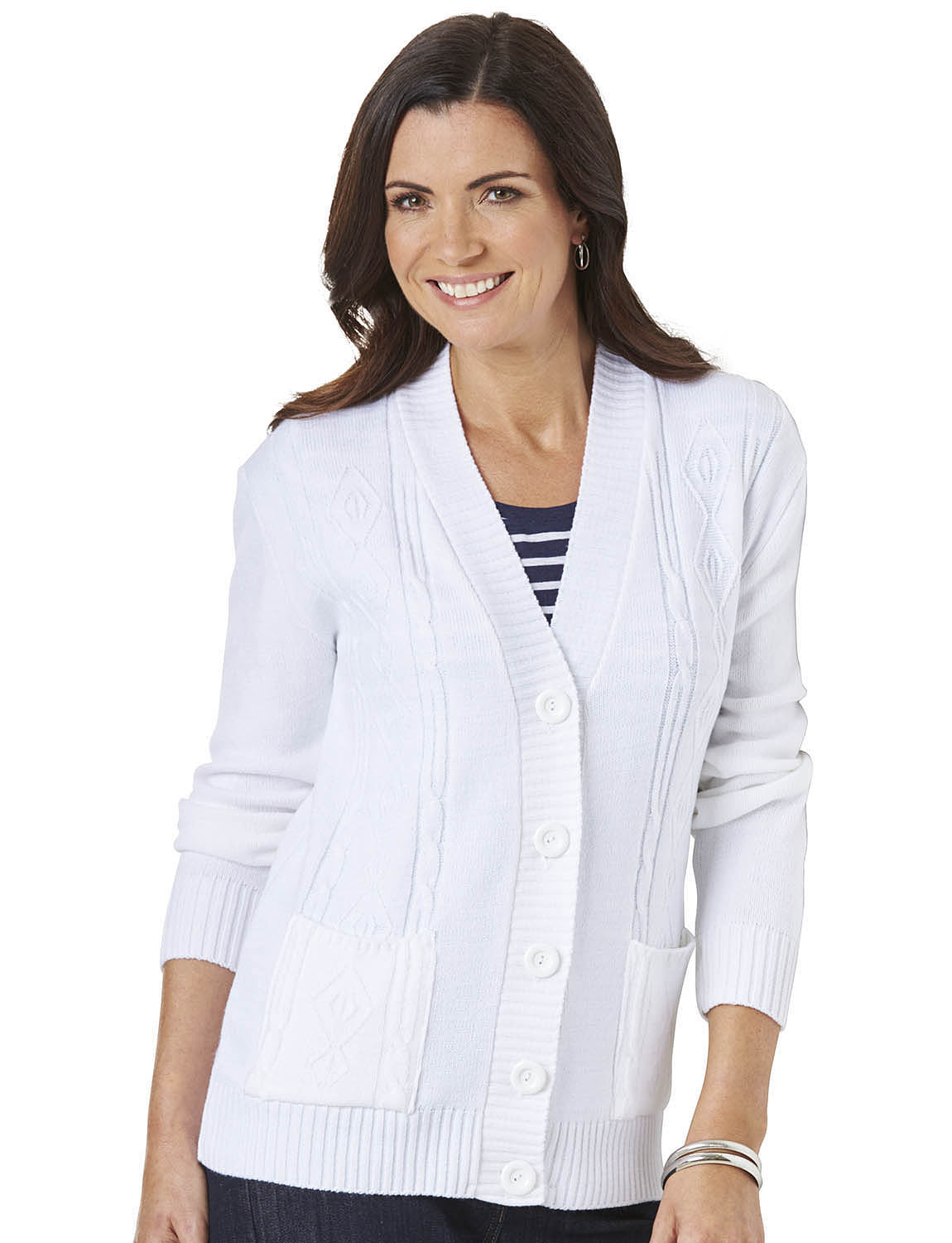 Women's Short White Cardigan at Norma Volpe blog