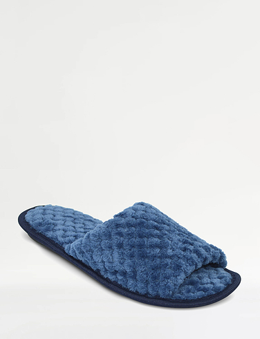 Textured Fleece Mule Slipper