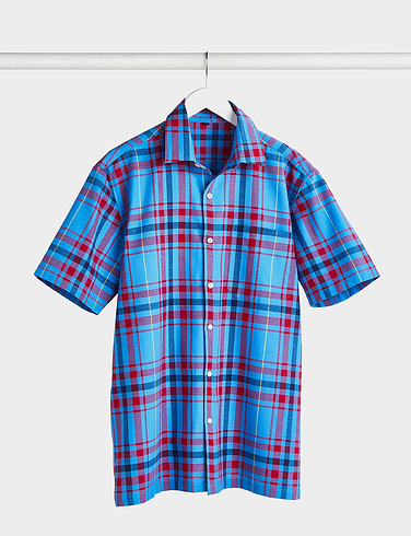 Pegasus Short Sleeve Cotton Check Shirt