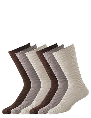 Soft Grip 6 Pack Socks