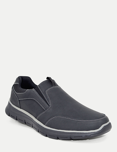 Dr Keller Wide Fit Slip On Trainer Shoe