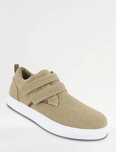 Pegasus Wide Fit Touch Fasten Canvas Shoe