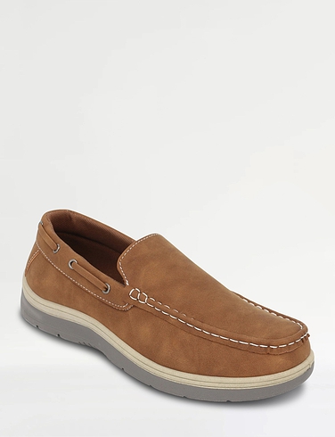 Wide Fit Slip On Deck Shoe