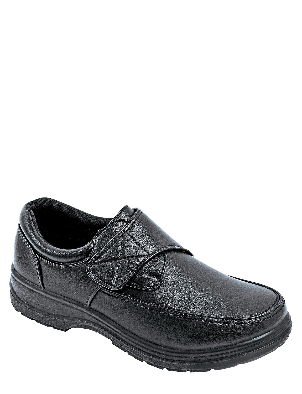 navy flat leather shoes