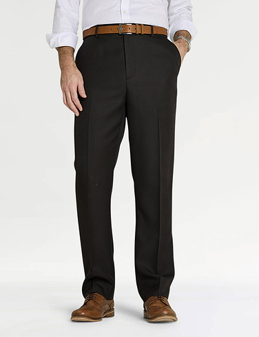 Twill Trouser With Side Elastic Waist