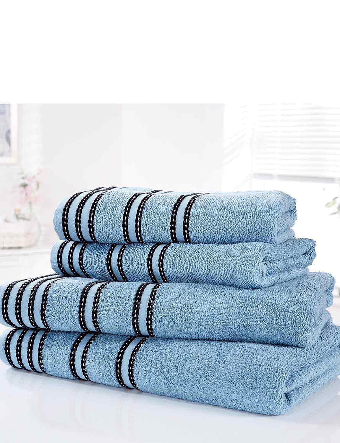 striped towels