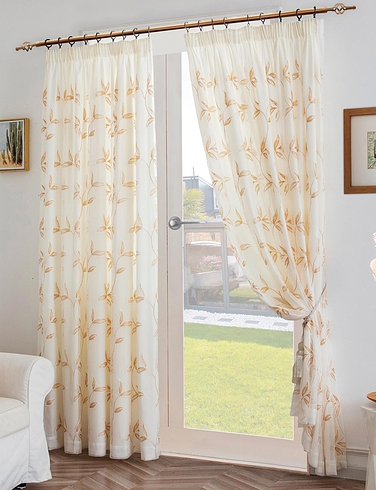 Kingleaf Lined Voile Embroidery Curtains