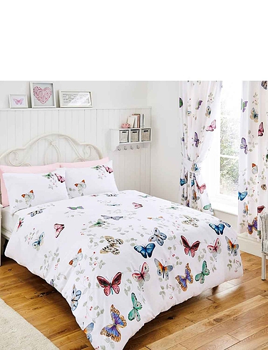 Butterfly Duvet Cover Set Single Double Super King Size Complete